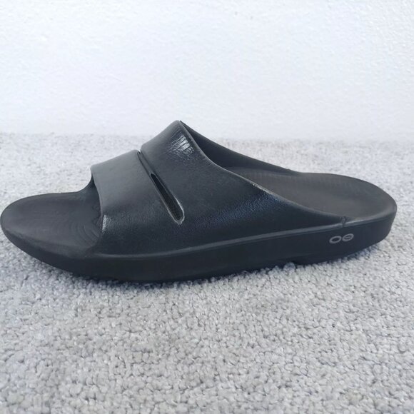 Oofos Ooahh Recovery Sandals Womens 10 Shoes Slip On Black Comfort Slides - Picture 2 of 8